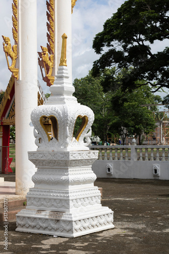 Bai sema are boundary stones which designate the sacred area  within a Thai Buddhist temple. photo