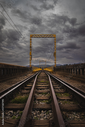 View of the Malleco Viaduct on a cloudy day photo