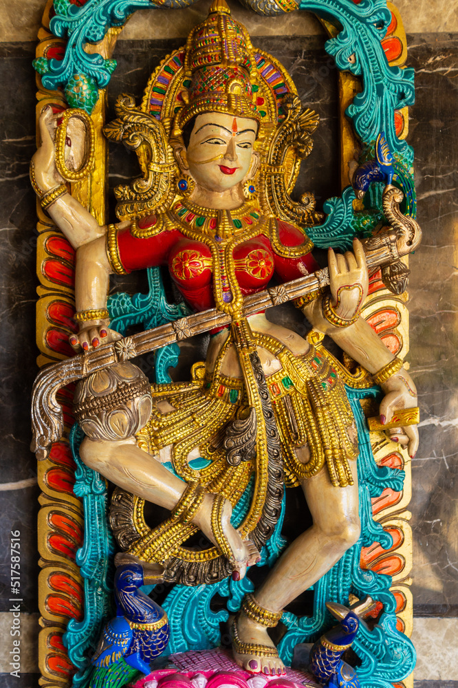 Fototapeta premium Ajanta artwork made of wood.