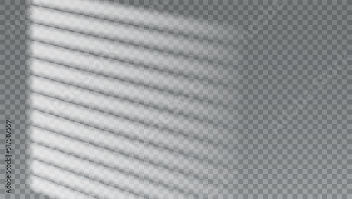 Silhouette of blinds on transparent background. 