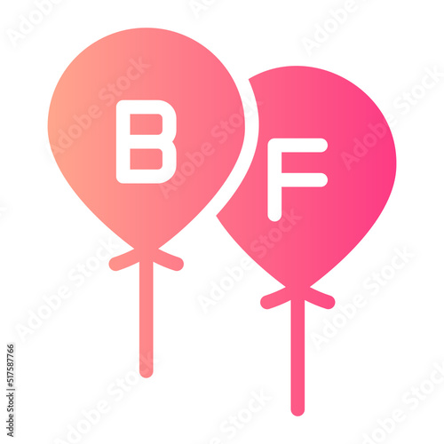 balloons gradient icon