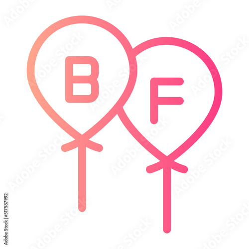 balloons gradient icon