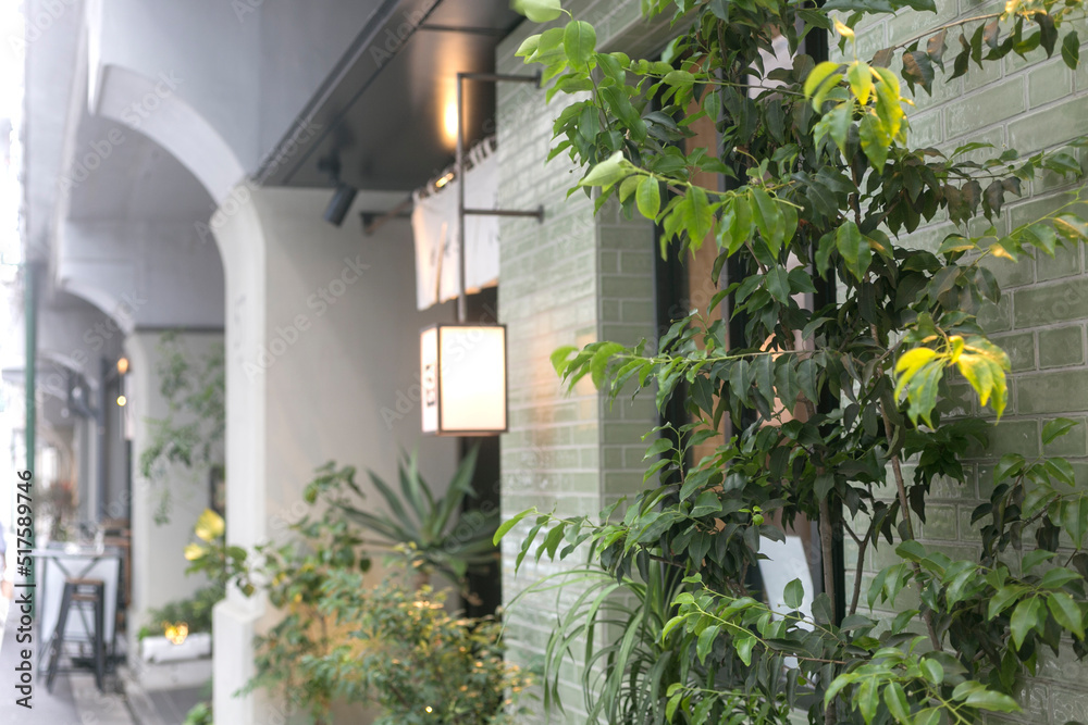 Obraz premium 東急東横線・中目黒駅高架下の商店街イメージ（東京都目黒区、2018年）