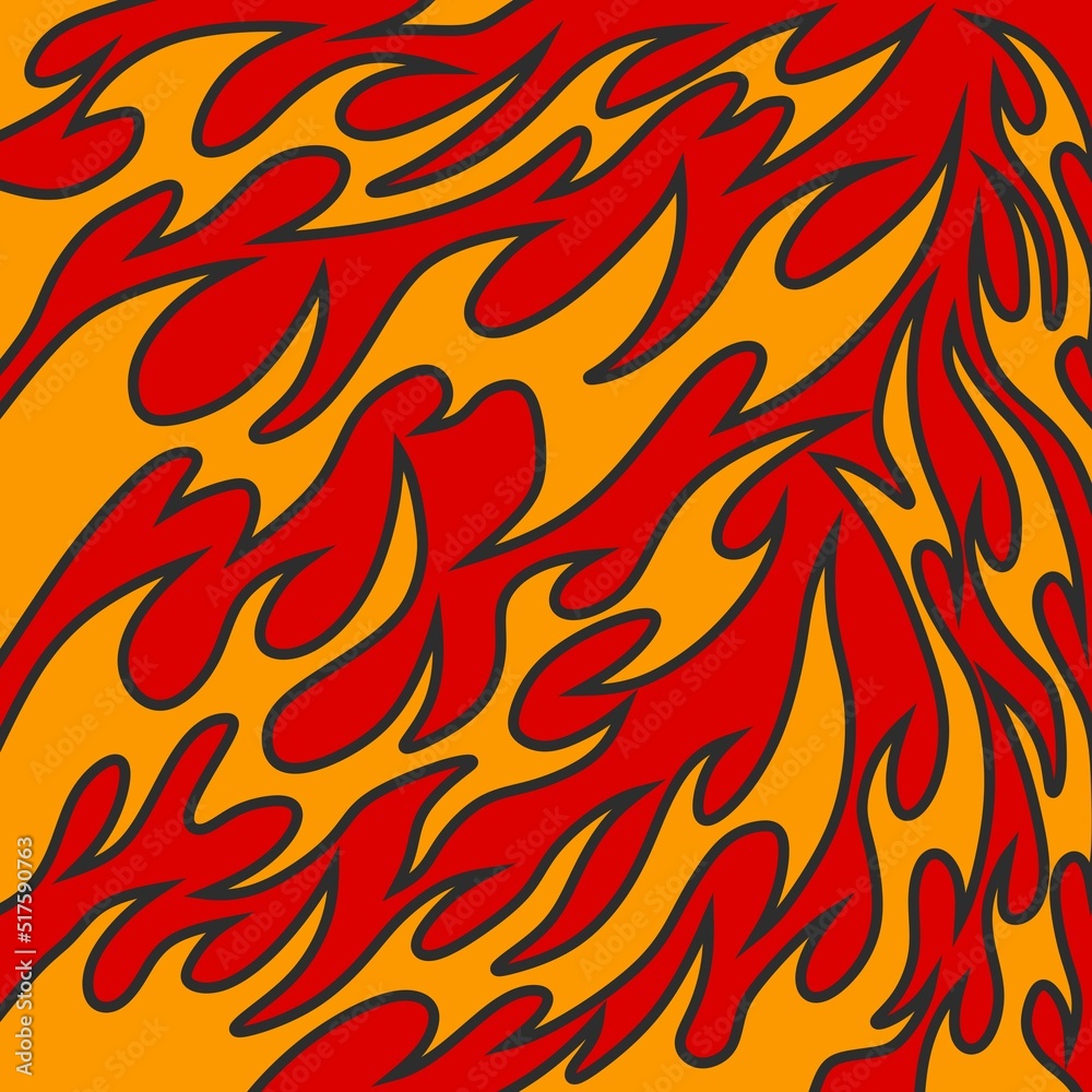 Simple background with seamless flame pattern