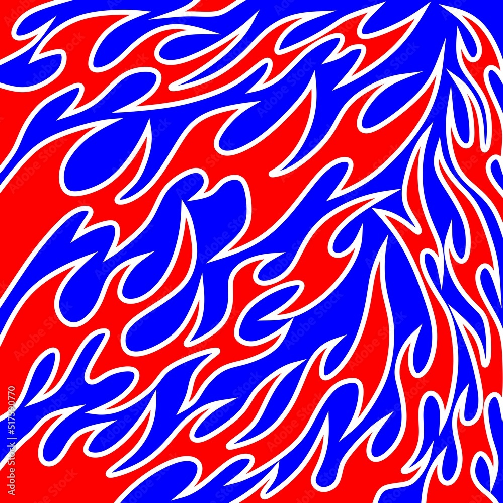 Simple background with seamless flame pattern Simple background with seamless flame pattern