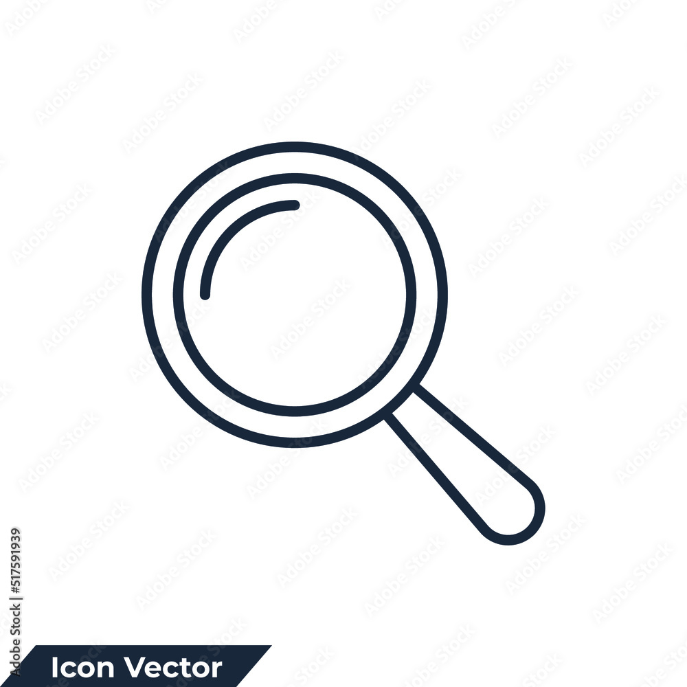 Magnifying glass icon logo vector illustration. search symbol template for graphic and web design collection Magnifying glass icon logo vector illustration. search symbol template for graphic and web design collection