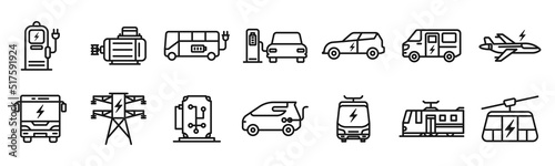 Electric vehicle icon design template vector illustration