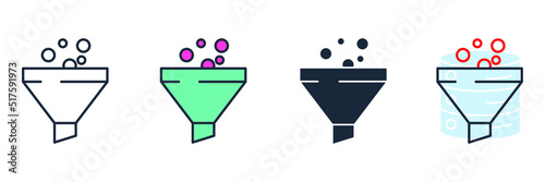 Funnel icon logo vector illustration. data filter symbol template for graphic and web design collection