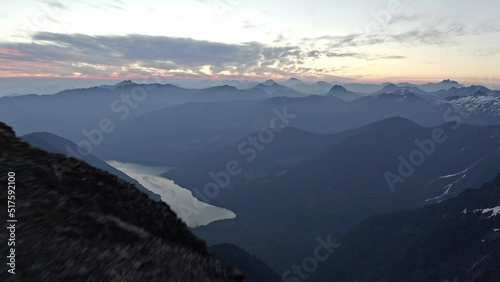 Aerial shot of the British Columbia Mountains photo