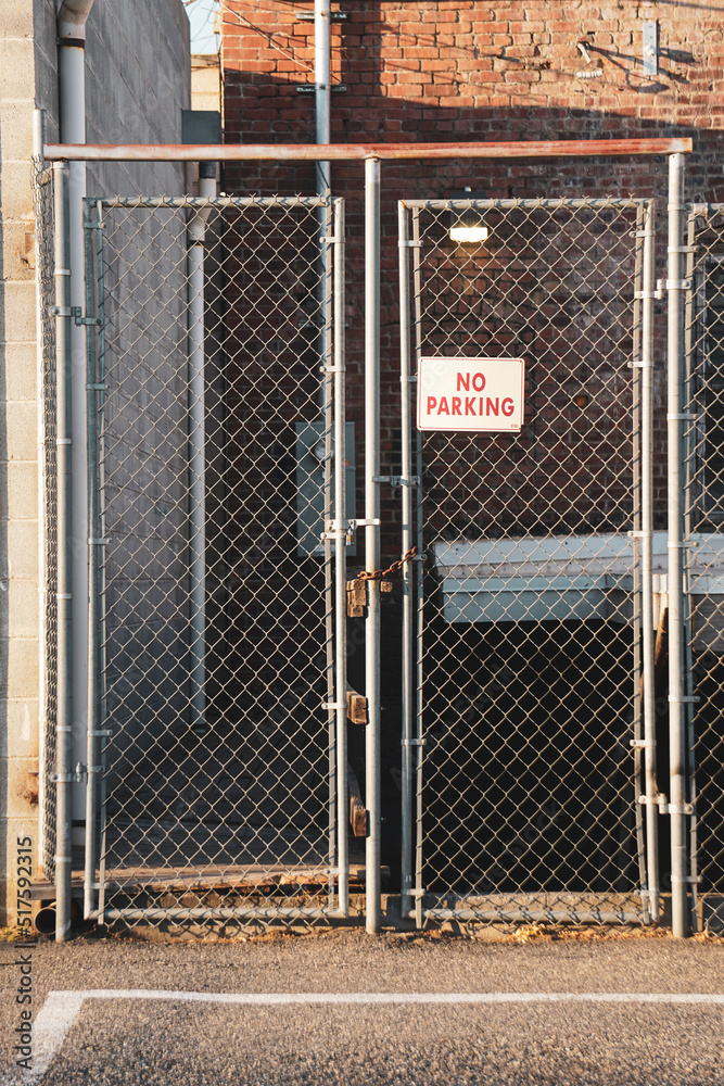 Urban no parking sign Urban no parking sign