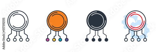 mind map icon logo vector illustration. mind mapping symbol template for graphic and web design collection