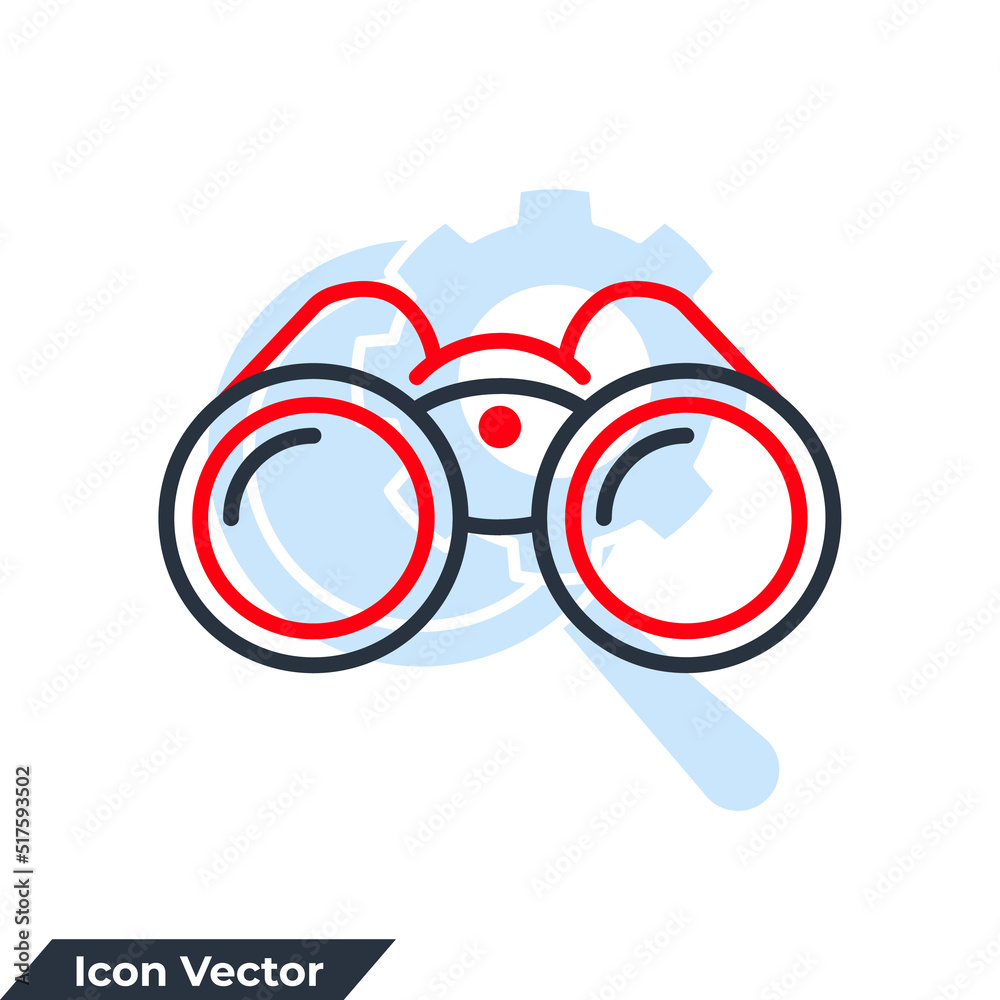 binoculars icon logo vector illustration. discovery symbol template for graphic and web design collection binoculars icon logo vector illustration. discovery symbol template for graphic and web design collection