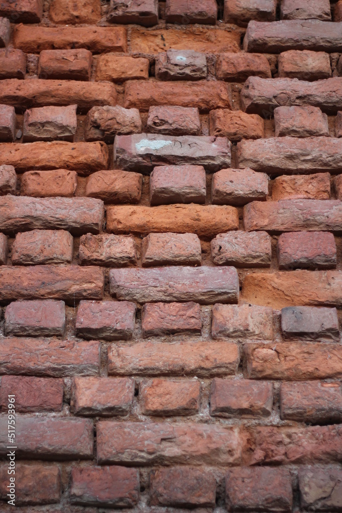 Fototapeta premium Rustic red vintage brick wall texture background