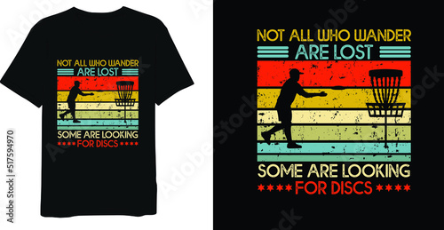 Funny Vintage Disc Golf Retro T-Shirt Design 