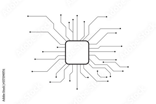 Abstract futuristic circuit board Illustration, Circuit board with various technology elements. Circuit board pattern for technology background. Vector illustration