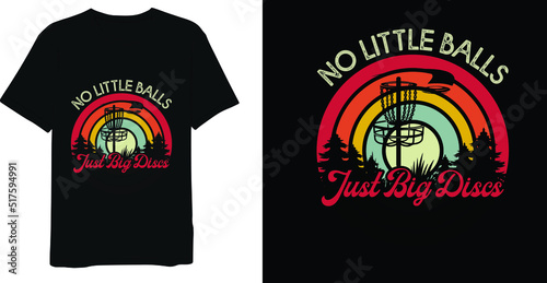 Funny Vintage Disc Golf Retro T-Shirt Design 