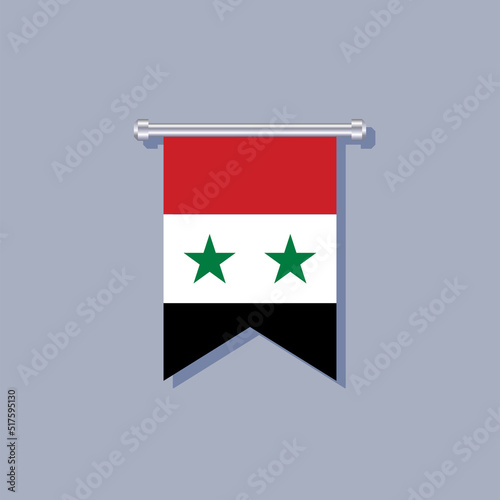 Illustration of Syria flag Template