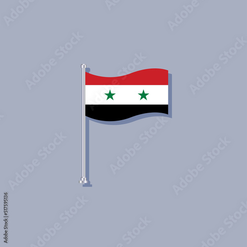 Illustration of Syria flag Template