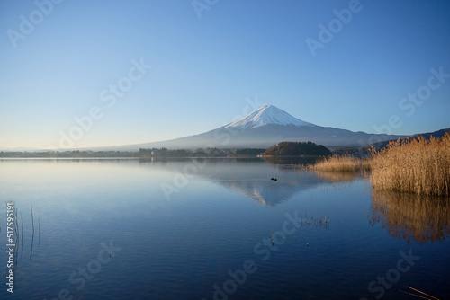 Mt.Fuji and Lake Kawaguchi in the morning mist © TSmedstruct