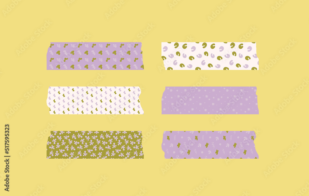 Washi tapes stripes set, decorative scotch template, Washi tapes stripes set, decorative scotch template,