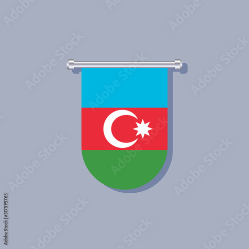 Free Download Illustration of Azerbaijan flag Template - GFXLoad