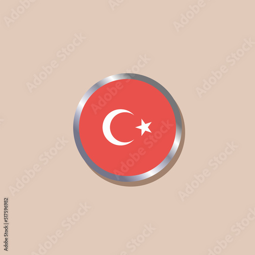 Illustration of Turkey flag Template © supvector