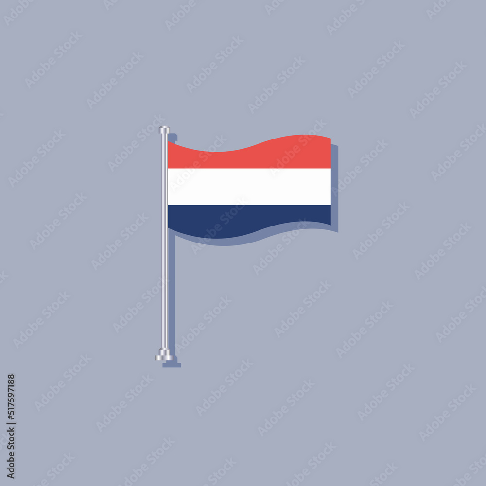 Illustration of Netherlands flag Template Illustration of Netherlands flag Template