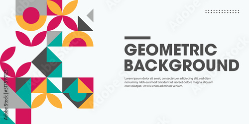 Geometry minimalist artwork poster with simple shape and figure. Abstract vector pattern design in Scandinavian style for web banner, business presentation, branding package, fabric print, wallpaper