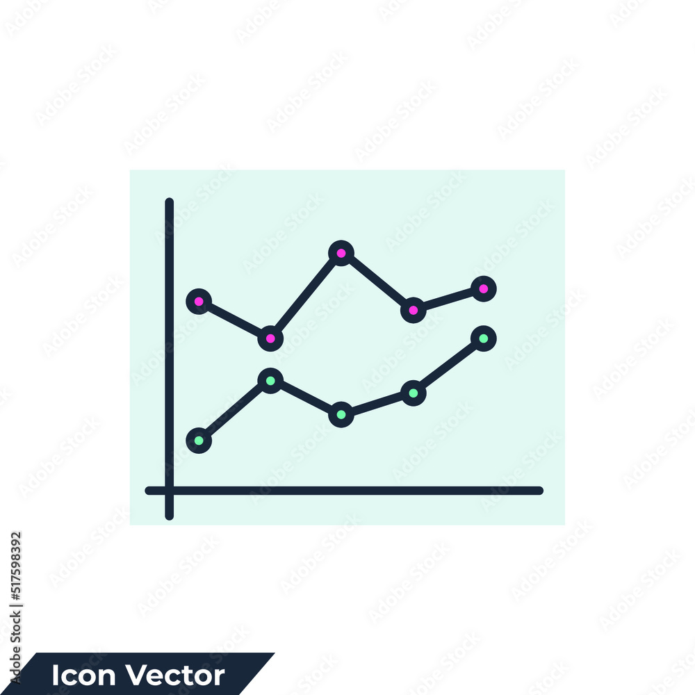 line graph icon logo vector illustration. diagram symbol template for graphic and web design collection line graph icon logo vector illustration. diagram symbol template for graphic and web design collection