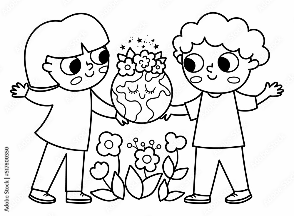 World Environment Day{Sun, Earth, mountain, Animal, Tree, Flowers}Coloring  Pages | Made By Teachers