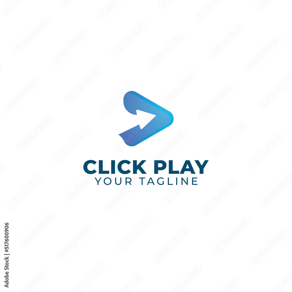 Click Play logo free vector.suitable for your company in the field entertainment . Click Play logo free vector.suitable for your company in the field entertainment .