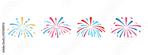 Fireworks icon set design template vector illustration