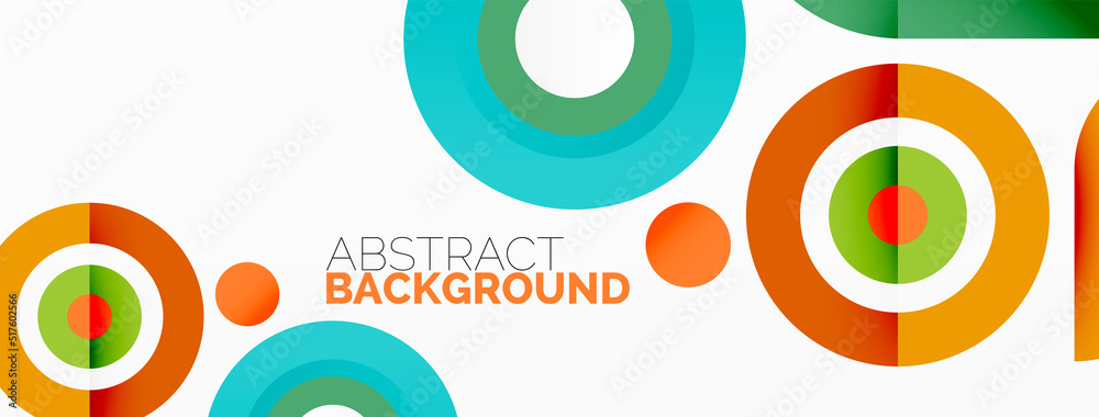 Rings and circles geometric abstract background for wallpaper, banner, backdrop