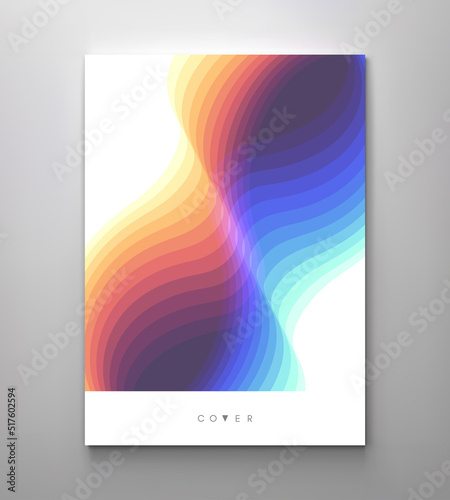 Abstract wavy background with dynamic effect. Modern screen design for mobile app and web. 3d vector illustration for brochure, banner, flyer or presentation.