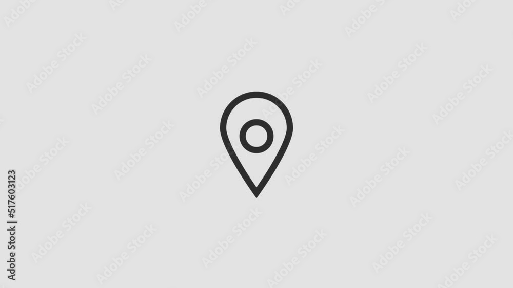Map Direction icon animation. Luma matte with transparent background 4K resolution Map Direction icon animation. Luma matte with transparent background 4K resolution