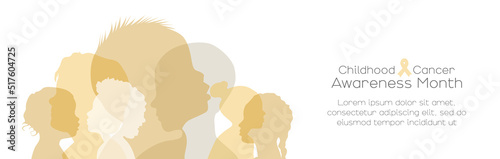 Childhood Cancer Awareness Month banner. Card with place for text.