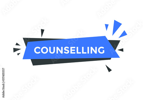 counselling text symbol. counselling text web template Vector Illustration. 
