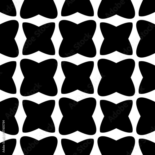 Abstract Black White Seamless pattern. Modern stylish texture with Bold stripes. Geometric abstract background.Cute abstract geometric shape pattern design in black and white. Repeat seamless.