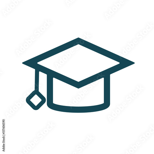 Graduation square cap icon. Academic cap. Knowledge and education. Vector.