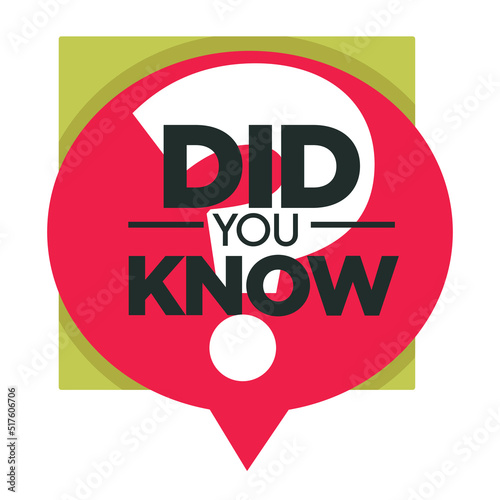 Question or interesting fact did you know isolated icon vector information