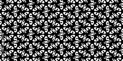 Seamless pattern with oblique black bands.Modern geometric background.Seamless square abstract pattern.Repeat diamond shapes background with black and white elements.Abstract geometric pattern.