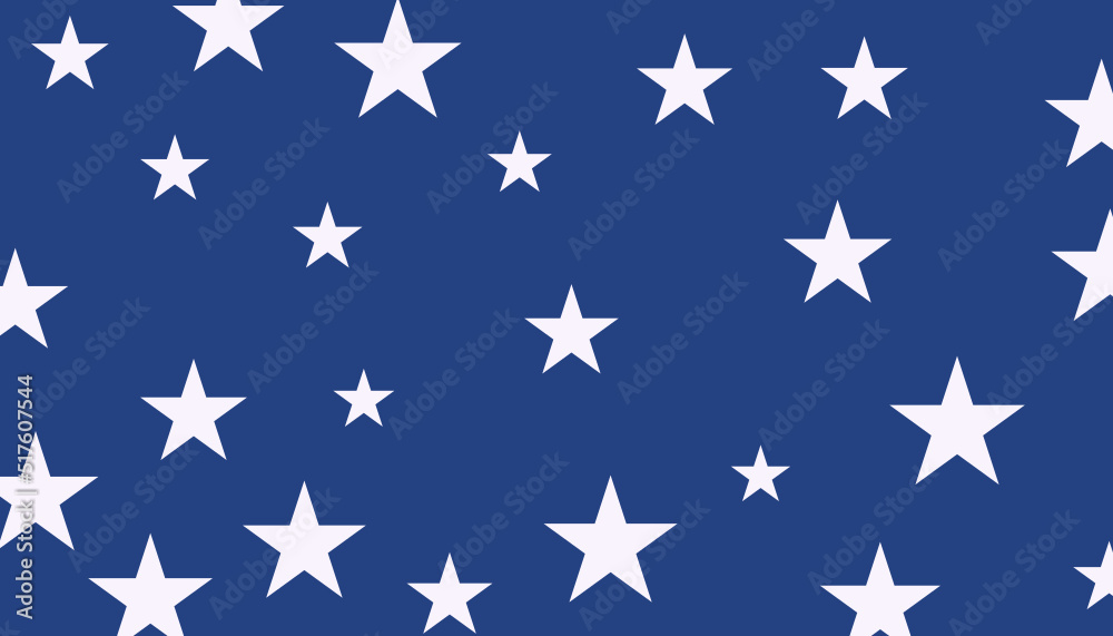 USA style seamless pattern white stars on blue background. illustration USA style seamless pattern white stars on blue background. illustration