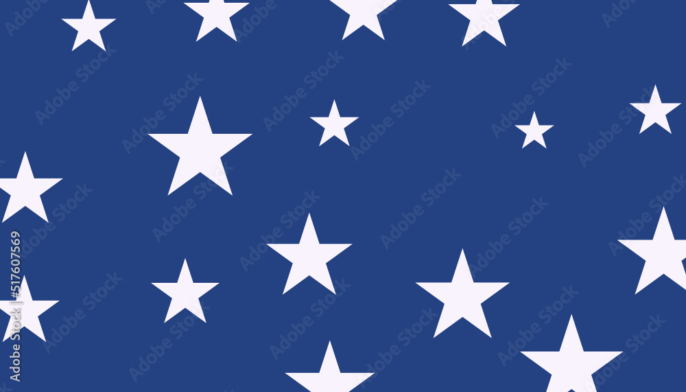 USA style seamless pattern white stars on blue background. illustration USA style seamless pattern white stars on blue background. illustration