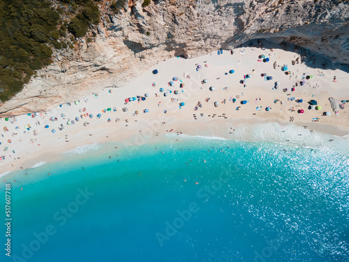 aerial view of Porto Katsiki beach at lefkada island