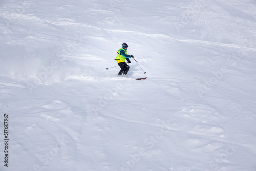 man skier at ski slope