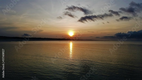 Beautiful aerial view - Natural panorama on Pangandaran beach  West Java-Indonesia 