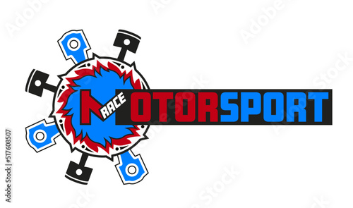 Motorsport event logotype  sign. Editable vector illustration