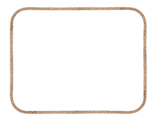 Natural fiber rope on a white background.