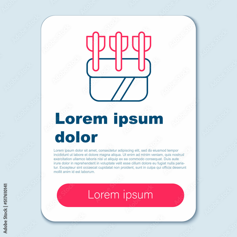 Line Quiver with arrows icon isolated on grey background. Colorful outline concept. Vector Line Quiver with arrows icon isolated on grey background. Colorful outline concept. Vector