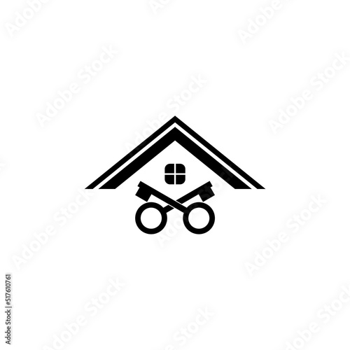 Free Download House and key icon isolated on white background - GFXLoad